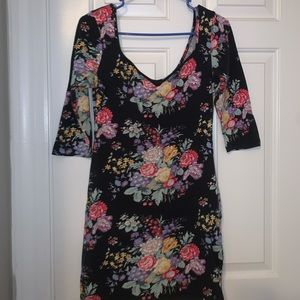 Topshop floral bodycon dress, size medium